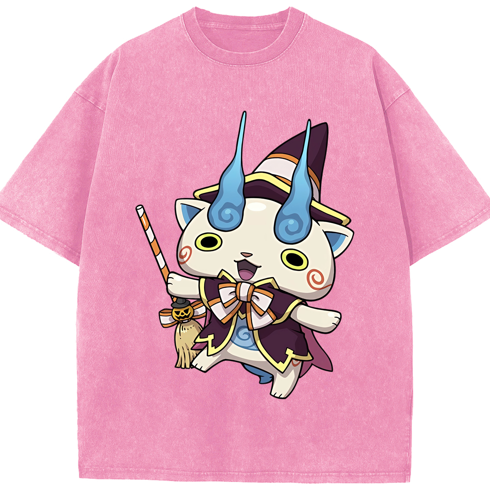 （画像用） 妖怪ウォッチ Yo-kai Watch 綿100% ヴィンテージ風 半袖Tシャツ（フロントプリント）